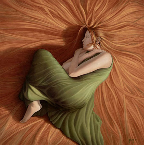 Uma mulher dormindo, talvez sonhando (Big Hair, by Blake Flynn)
